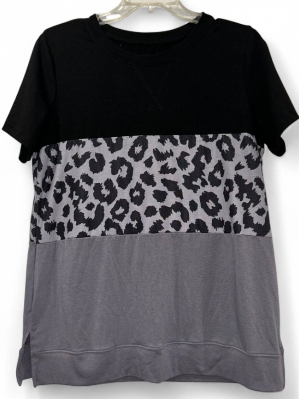 Colorblock Animal Print Top Women's XL